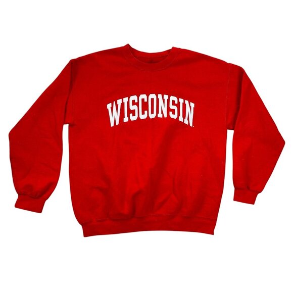 Wisconsin Sweatshirt Unisex Large Crew Neck Pullover Casual Long Sleeve - Picture 1 of 8